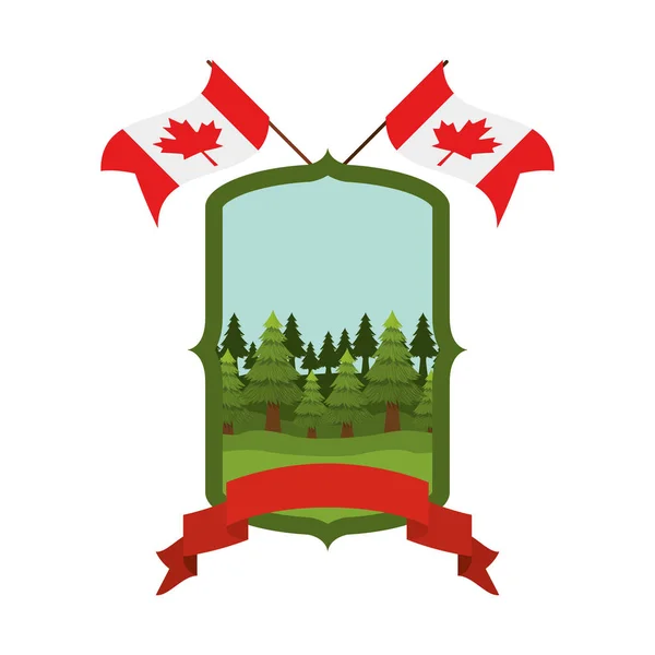 Канада символ і етикетка дизайн — стоковий вектор