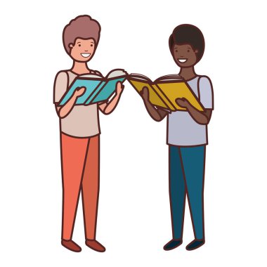 elinde kitap okuma ile öğrenci erkek