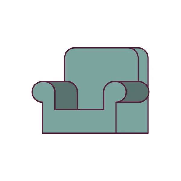 Comodo divano in soggiorno con sfondo bianco — Vettoriale Stock