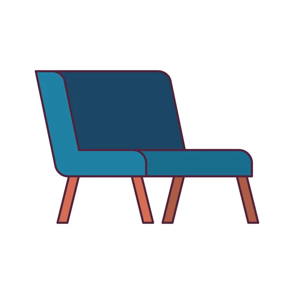 Pohodlná pohovka v obývacím pokoji s bílým pozadím — Stockový vektor