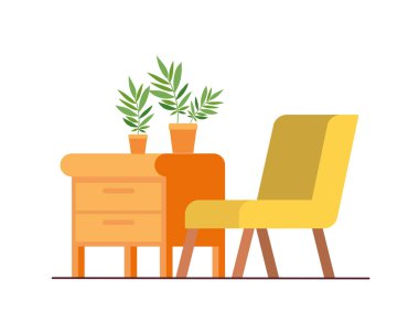 beyaz arka plan ile oturma odasında rahat kanepe