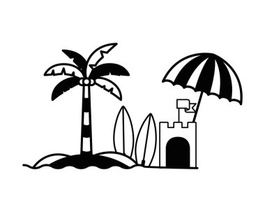 beyaz arka plan üzerinde kum dansı silueti