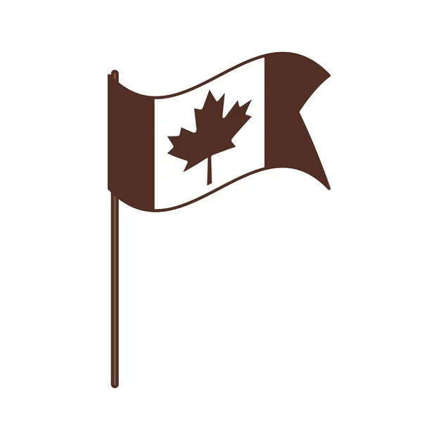 Maple Leaf vlag en Canada Design — Stockvector