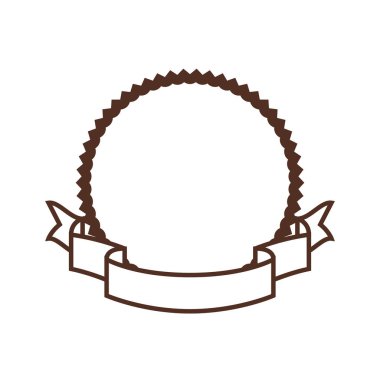 İzole mühür damgası ve şerit tasarımı