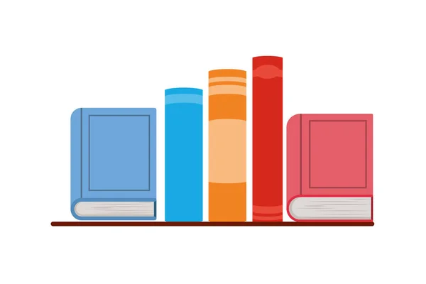 Livres isolés et design à la main — Image vectorielle