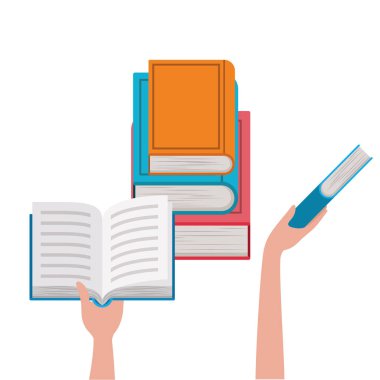 İzole kitaplar ve el tasarımı