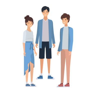 beyaz arka plan avatar karakteri insanların grubu