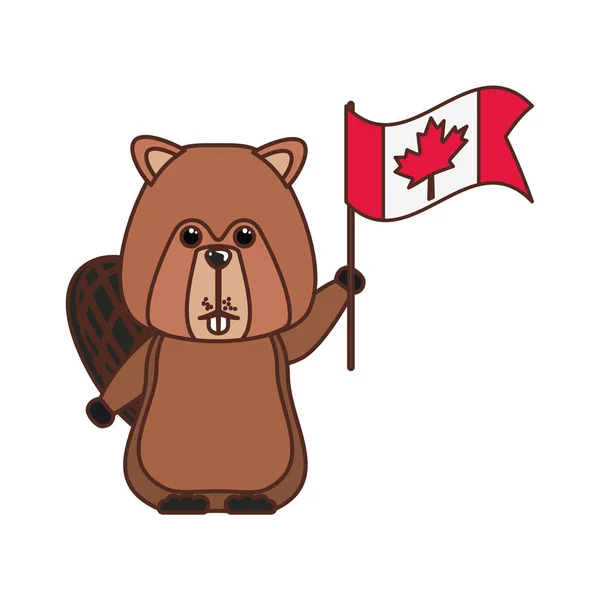 Bobří lesní živočich z Kanady — Stockový vektor