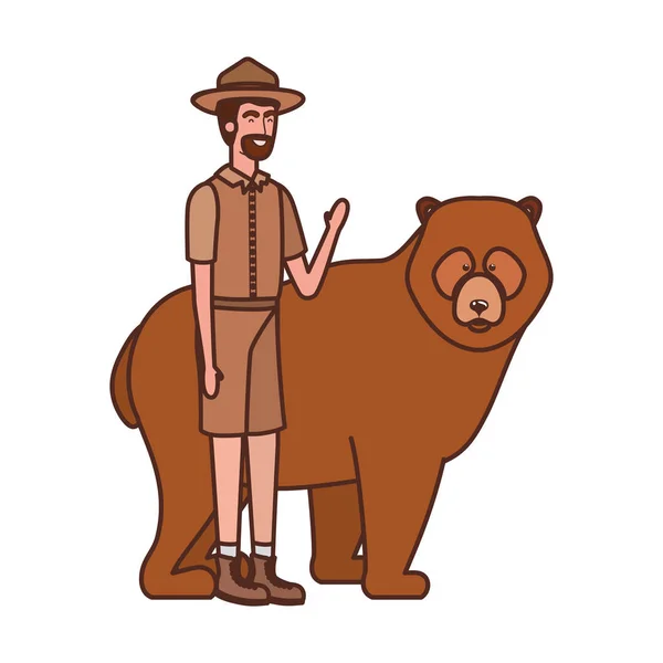 Las Ranger człowiek kreskówka projekt — Wektor stockowy