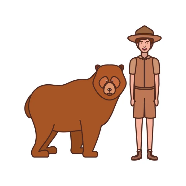 Las Ranger chłopiec kreskówka projekt — Wektor stockowy
