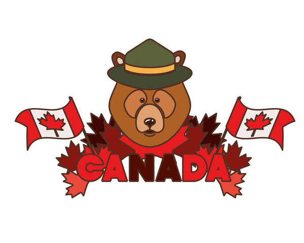 Медвежье лесное животное канадского дизайна
