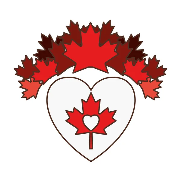 캐나다 디자인의 메이플 리프 — 스톡 벡터