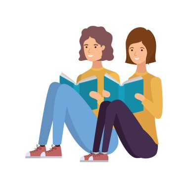 elinde kitap ile oturan çift