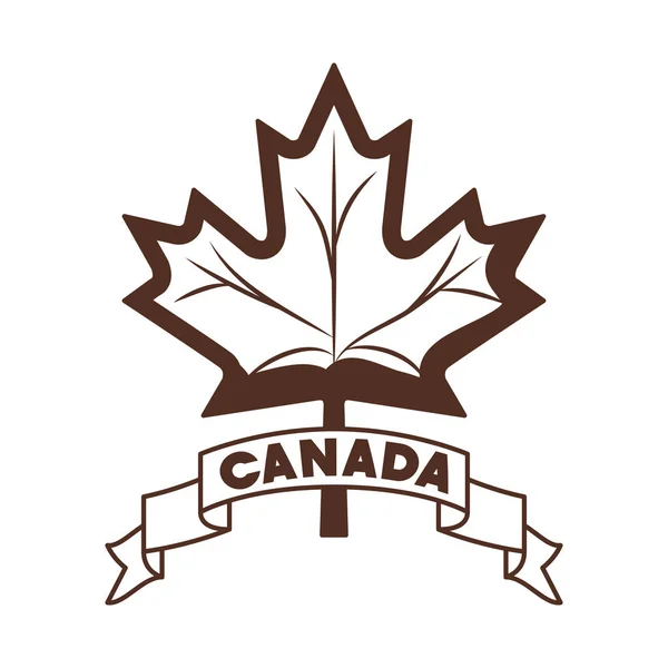 Maple Leaf lint en Canada Design — Stockvector