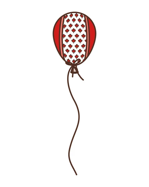 Ballon feuille d'érable et symbole canada design — Image vectorielle