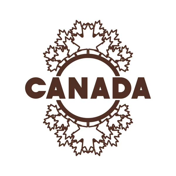 Folha de bordo e design do Canadá — Vetor de Stock