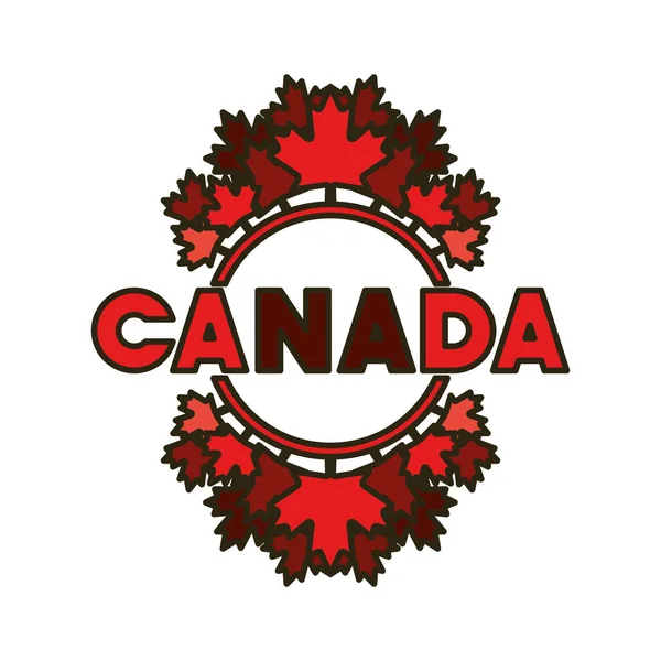 Maple leaf and canada symbol design — Stock Vector