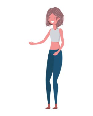 beyaz arka planda dans eden kadın