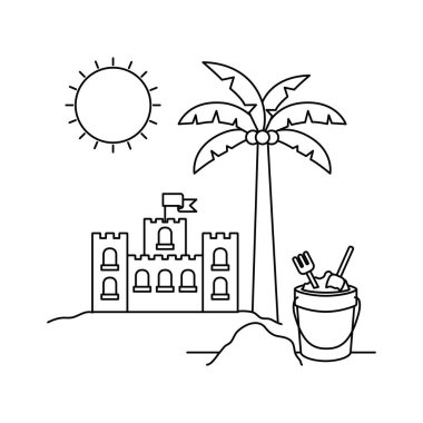 beyaz arka plan üzerinde kum dansı silueti