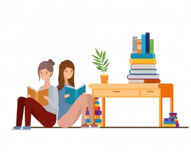 elinde kitap ile oturan kadınlar