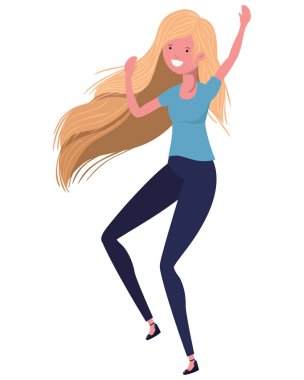 beyaz arka planda dans eden kadın