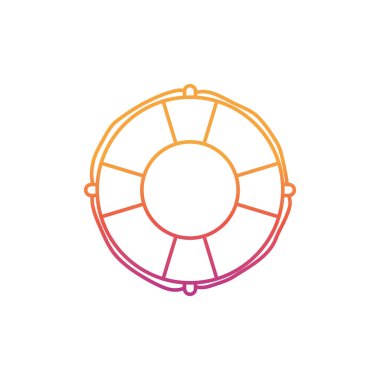 beyaz arka planda hayat kurtaran yüzen siluet