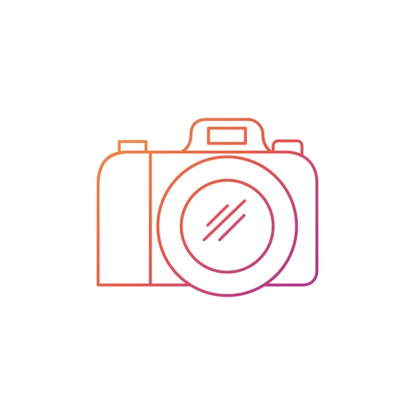 Silhueta de câmera fotográfica ícone isolado — Vetor de Stock