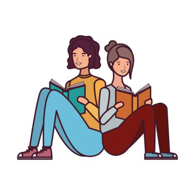 elinde kitap ile oturan çift