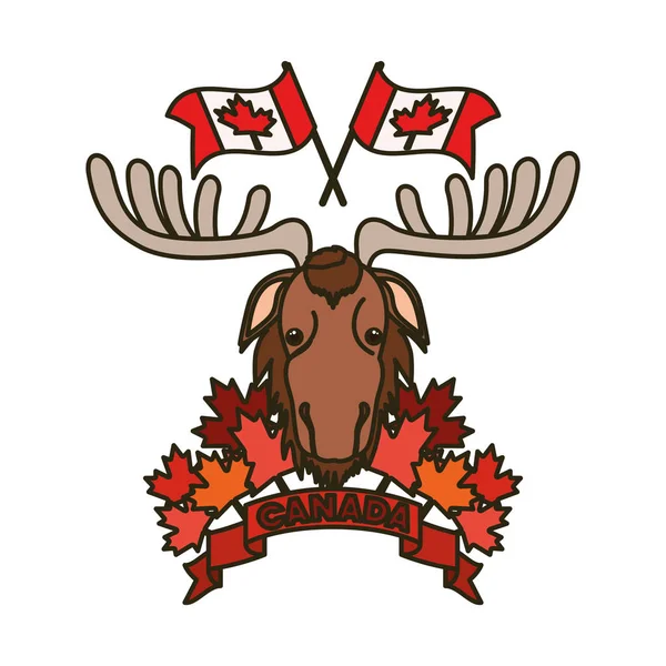 Moose forest dier van Canada Design — Stockvector