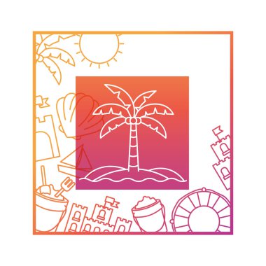 beyaz arka planlı yaz nesnelerinin deseni