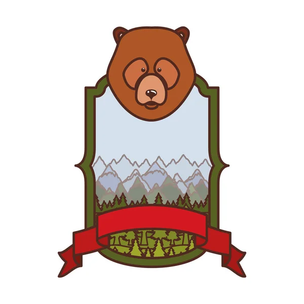 Bosque de oso animal de diseño canada — Archivo Imágenes Vectoriales