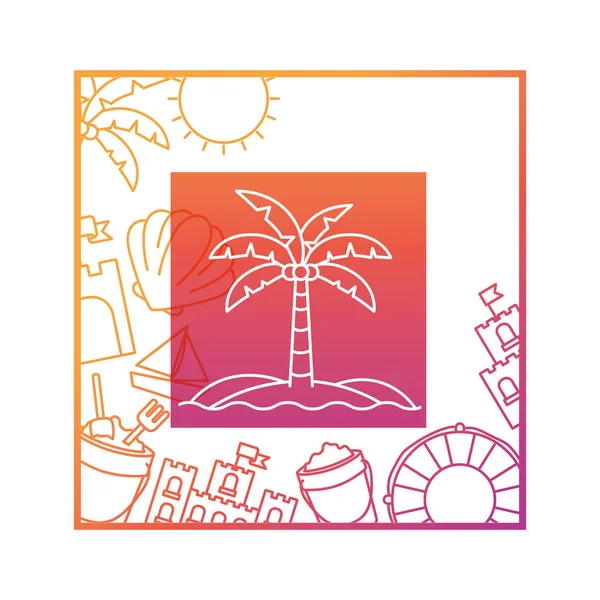 beyaz arka planlı yaz nesnelerinin deseni