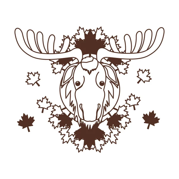 Moose forest animal of canada design — Stock Vector