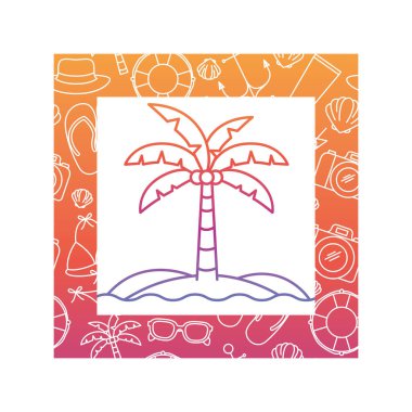 beyaz arka planlı yaz nesnelerinin deseni