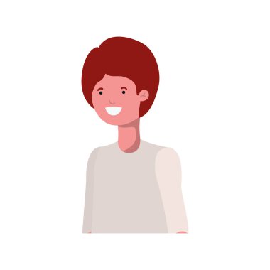 Beyaz arka plandaki genç adam.