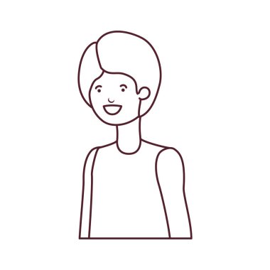 beyaz arka planda genç adamın silueti