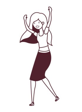 beyaz arka planda dans eden kadının silueti