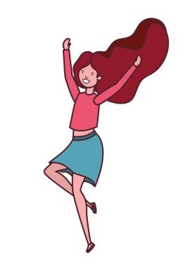 beyaz arka planda dans eden kadın