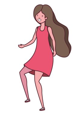 beyaz arka planda dans eden kadın