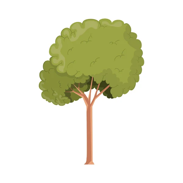 Paisaje con árbol alto icono aislado — Vector de stock