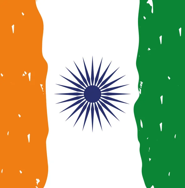 独立日印度国旗背景 — 图库矢量图片