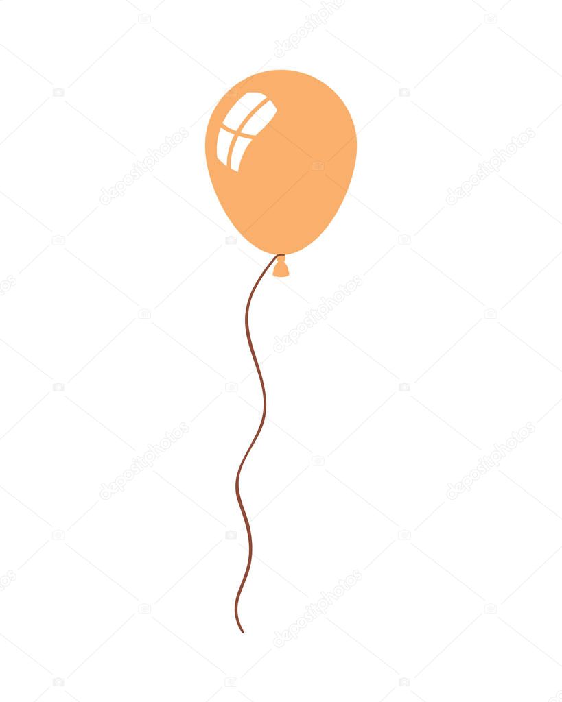helium balloon on white background