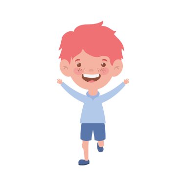 beyaz arka plan üzerinde gülümseyen duran bebek çocuk