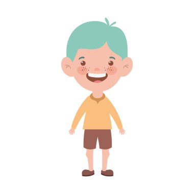 beyaz arka plan üzerinde gülümseyen duran bebek çocuk