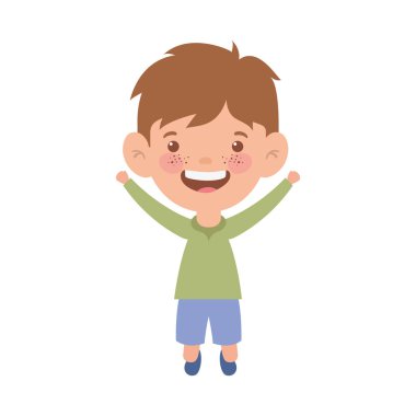 beyaz arka plan üzerinde gülümseyen duran bebek çocuk