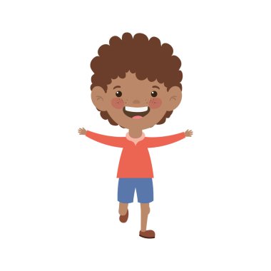 beyaz arka plan üzerinde gülümseyen duran bebek çocuk