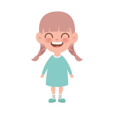 beyaz arka plan üzerinde gülümseyen duran bebek kız