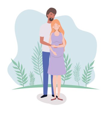 manzara sevimli aşıklar çift hamilelik karakterleri