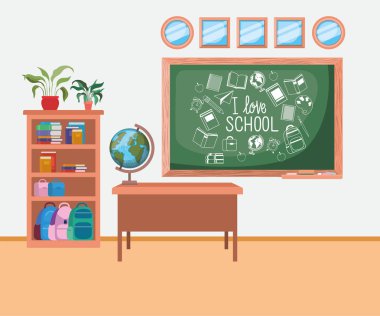 chalkboard sahne ile sınıf okul