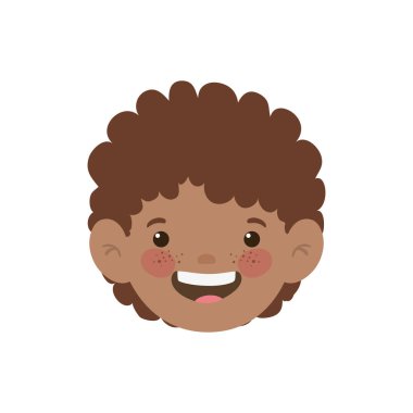 beyaz arka plan ile gülümseyen bebek erkek baş